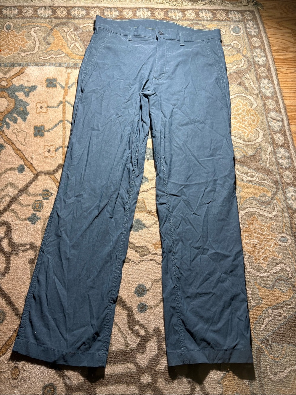 Eddie Bauer Men's Straight-Leg Chinos in Slate Blue